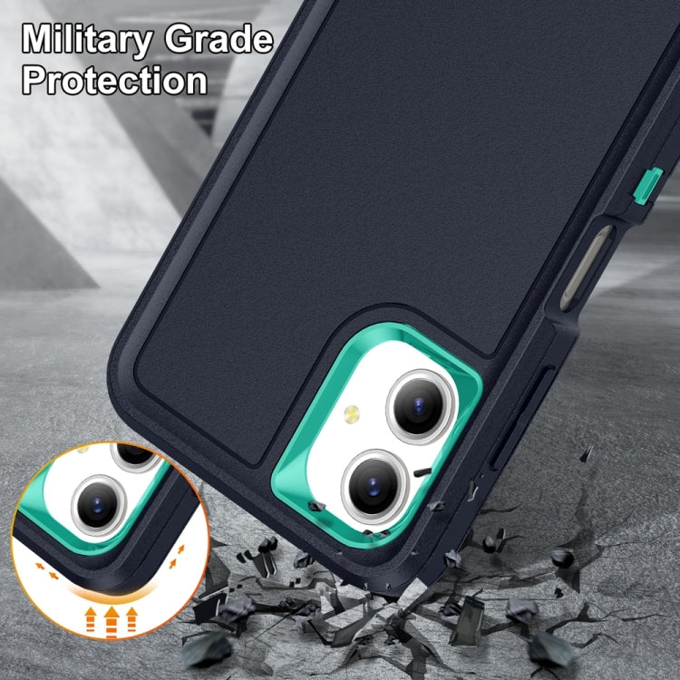 For Samsung Galaxy A06 4G Rugged PC Hybrid Silicone Phone Case with Holder