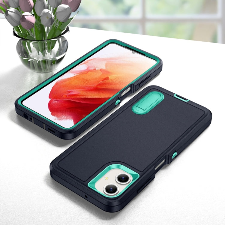 For Samsung Galaxy A06 4G Rugged PC Hybrid Silicone Phone Case with Holder
