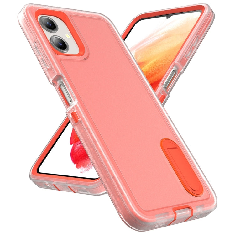 For Samsung Galaxy A06 4G Rugged PC Hybrid Silicone Phone Case with Holder