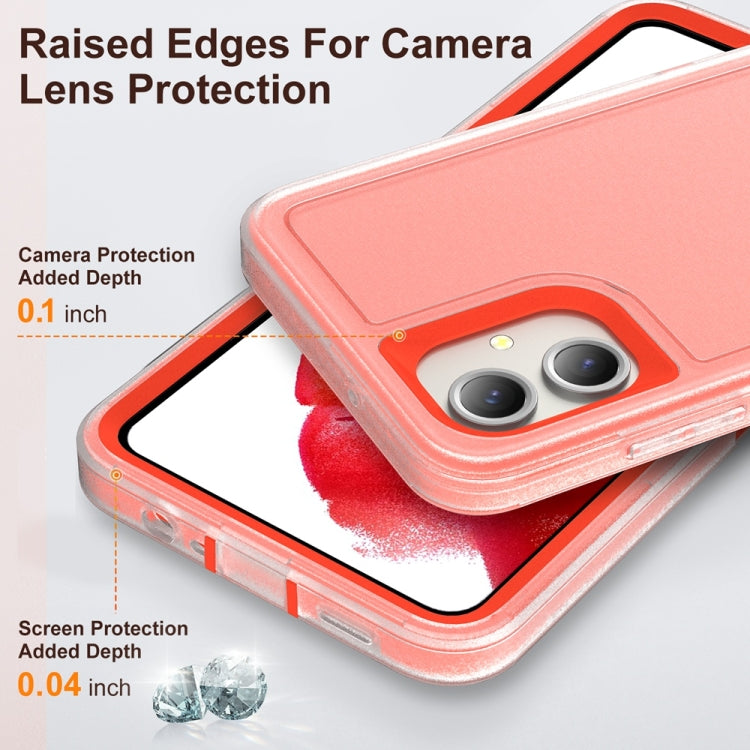 For Samsung Galaxy A06 4G Rugged PC Hybrid Silicone Phone Case with Holder