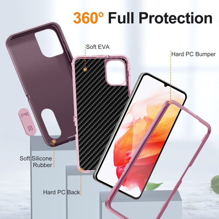For Samsung Galaxy A06 4G Rugged PC Hybrid Silicone Phone Case with Holder