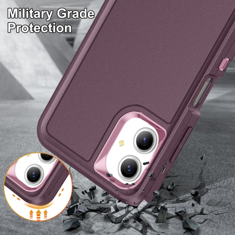 For Samsung Galaxy A06 4G Rugged PC Hybrid Silicone Phone Case with Holder