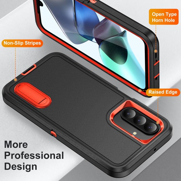 For Samsung Galaxy A26 5G Rugged PC Hybrid Silicone Phone Case with Holder