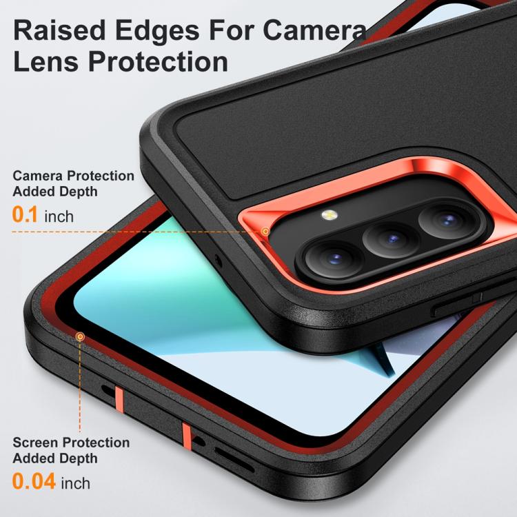 For Samsung Galaxy A26 5G Rugged PC Hybrid Silicone Phone Case with Holder