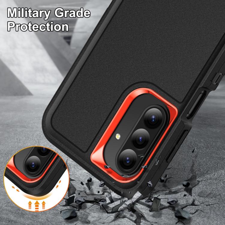 For Samsung Galaxy A26 5G Rugged PC Hybrid Silicone Phone Case with Holder