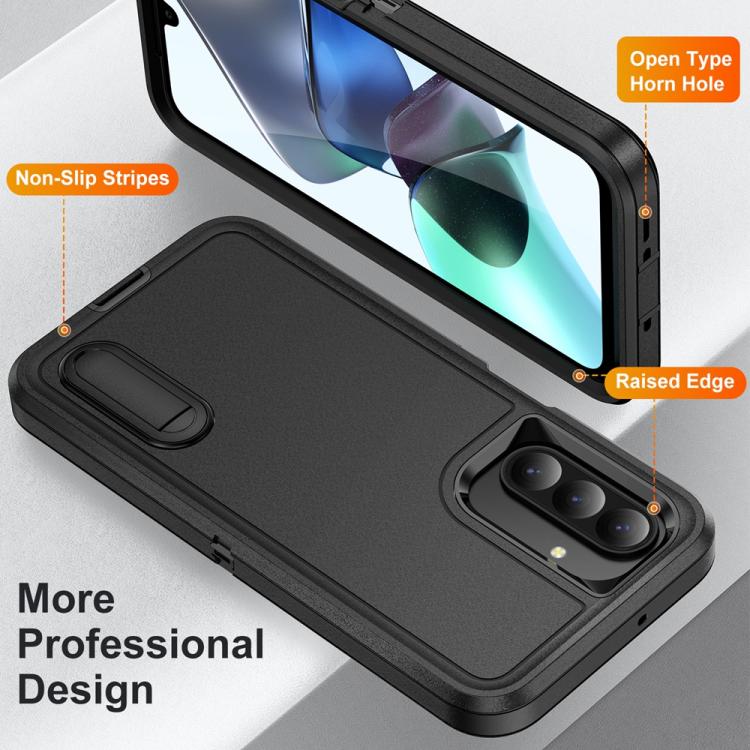 For Samsung Galaxy A26 5G Rugged PC Hybrid Silicone Phone Case with Holder