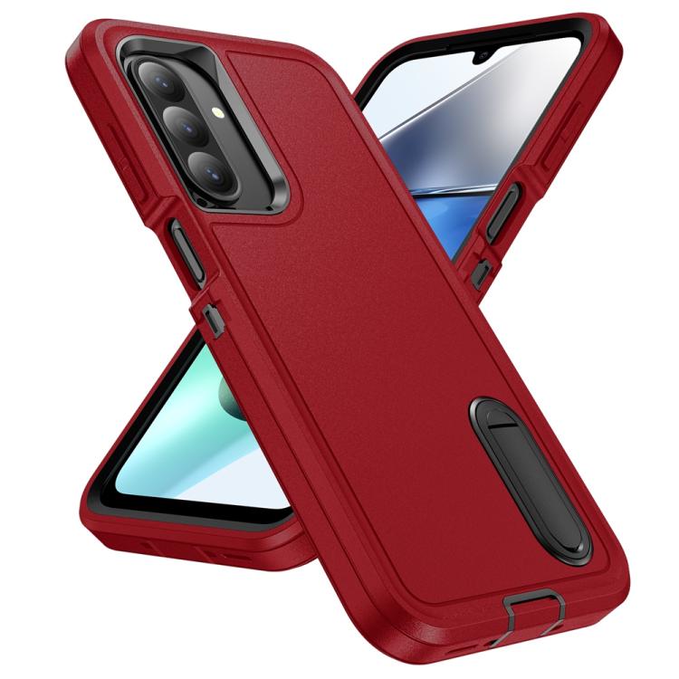 For Samsung Galaxy A26 5G Rugged PC Hybrid Silicone Phone Case with Holder