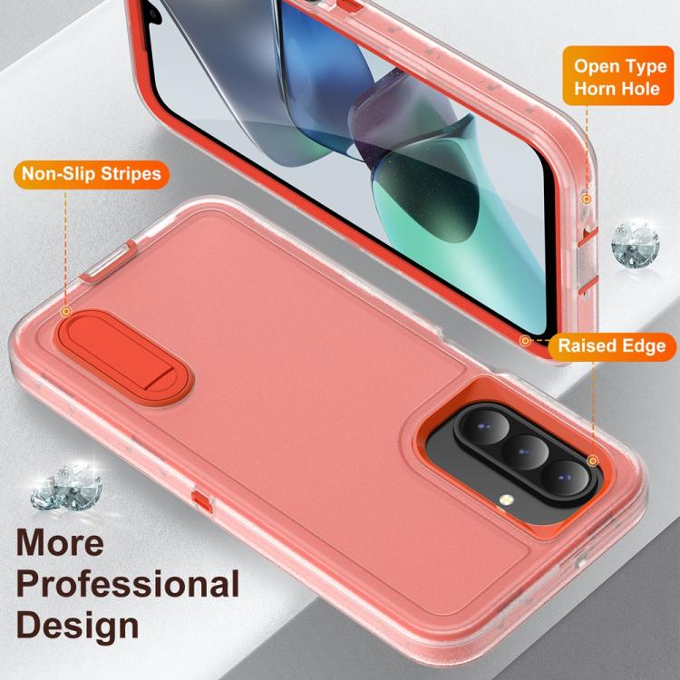 For Samsung Galaxy A26 5G Rugged PC Hybrid Silicone Phone Case with Holder