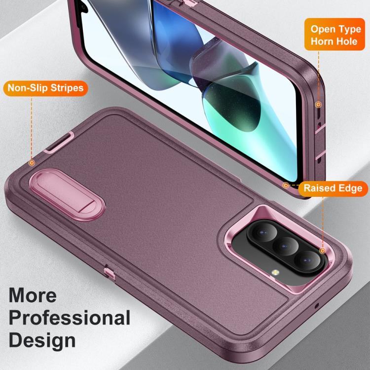 For Samsung Galaxy A26 5G Rugged PC Hybrid Silicone Phone Case with Holder