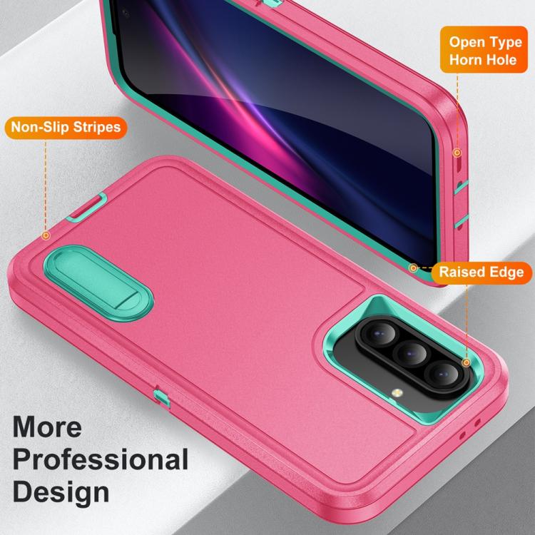 For Samsung Galaxy A36 5G Rugged PC Hybrid Silicone Phone Case with Holder