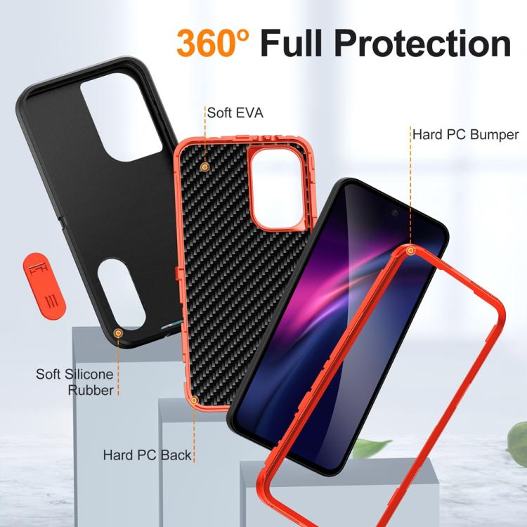 For Samsung Galaxy A36 5G Rugged PC Hybrid Silicone Phone Case with Holder