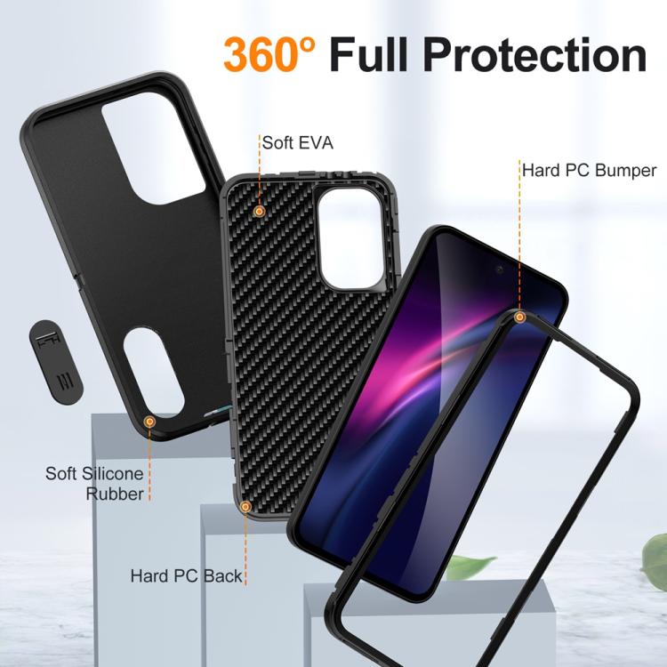 For Samsung Galaxy A36 5G Rugged PC Hybrid Silicone Phone Case with Holder