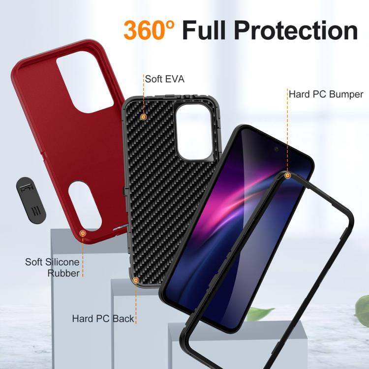 For Samsung Galaxy A36 5G Rugged PC Hybrid Silicone Phone Case with Holder