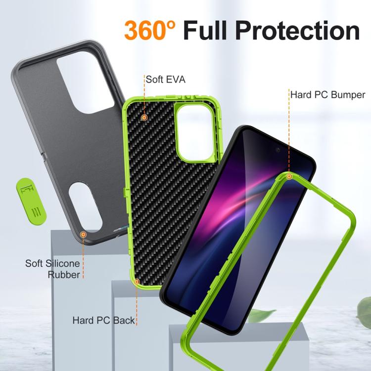 For Samsung Galaxy A36 5G Rugged PC Hybrid Silicone Phone Case with Holder