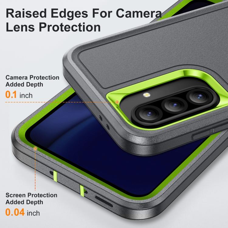 For Samsung Galaxy A36 5G Rugged PC Hybrid Silicone Phone Case with Holder