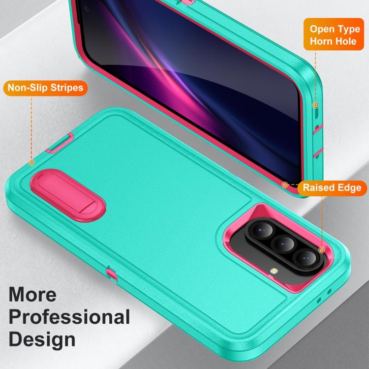For Samsung Galaxy A36 5G Rugged PC Hybrid Silicone Phone Case with Holder