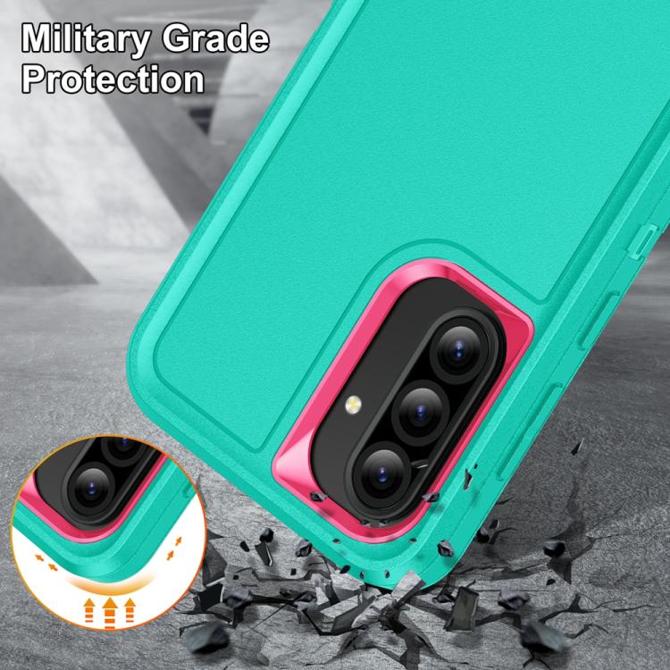 For Samsung Galaxy A36 5G Rugged PC Hybrid Silicone Phone Case with Holder