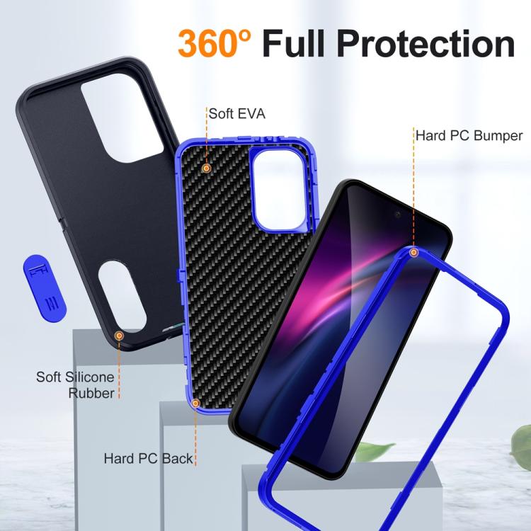 For Samsung Galaxy A36 5G Rugged PC Hybrid Silicone Phone Case with Holder