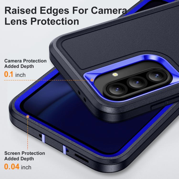 For Samsung Galaxy A36 5G Rugged PC Hybrid Silicone Phone Case with Holder