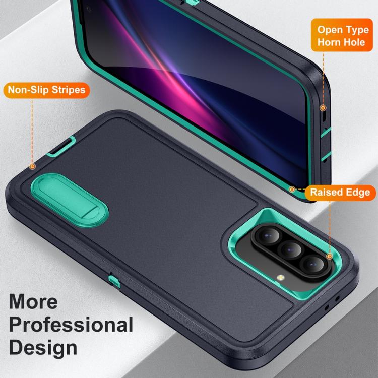 For Samsung Galaxy A36 5G Rugged PC Hybrid Silicone Phone Case with Holder