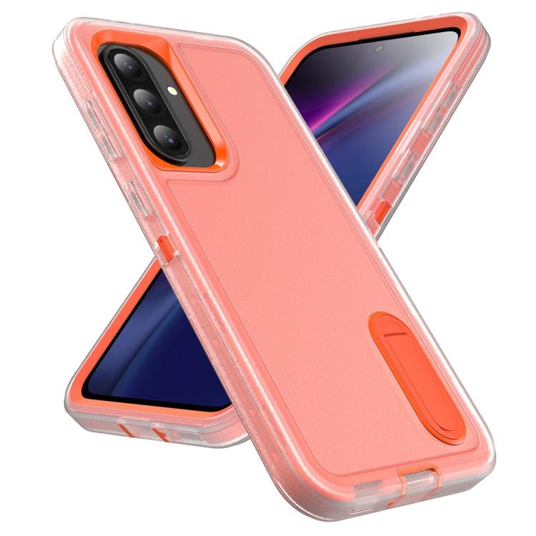 For Samsung Galaxy A36 5G Rugged PC Hybrid Silicone Phone Case with Holder