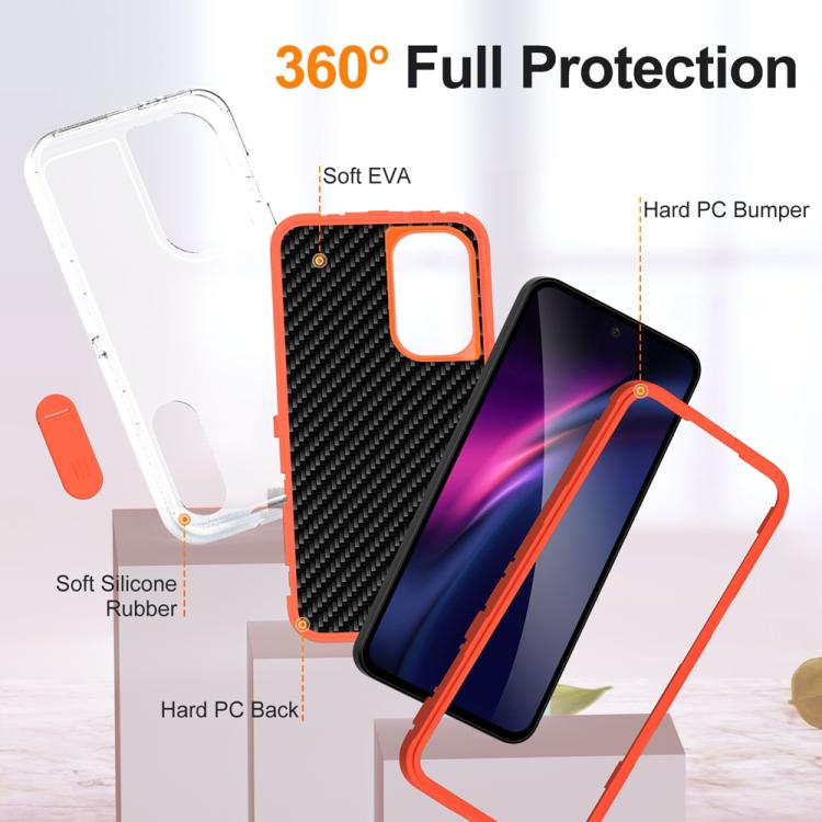 For Samsung Galaxy A36 5G Rugged PC Hybrid Silicone Phone Case with Holder