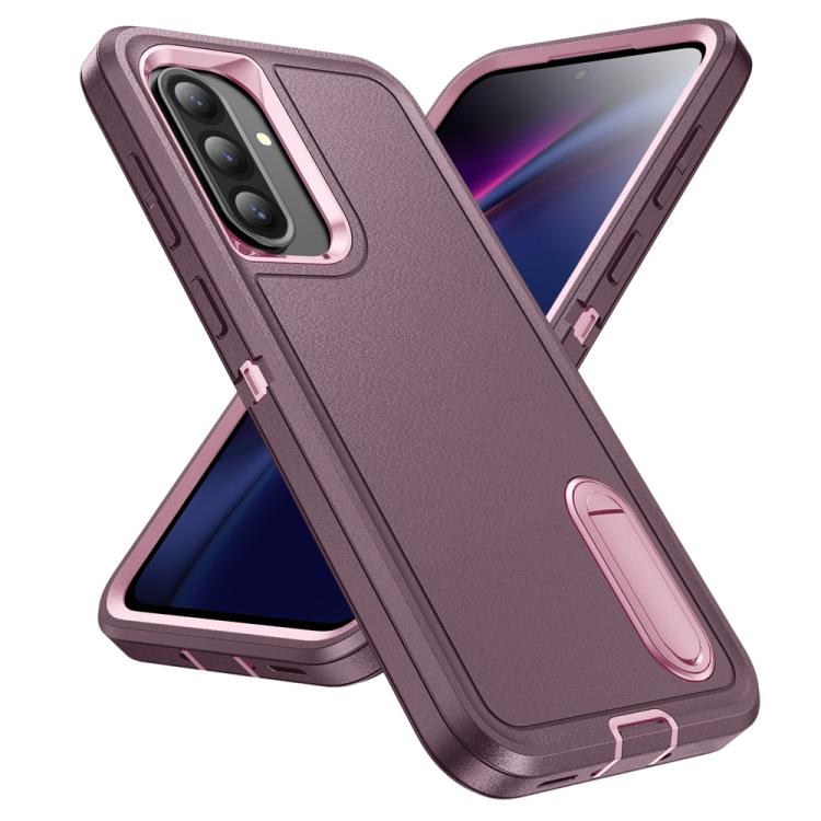 For Samsung Galaxy A36 5G Rugged PC Hybrid Silicone Phone Case with Holder