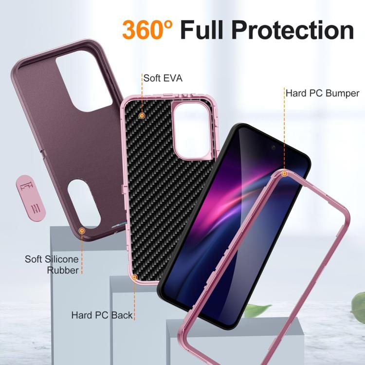 For Samsung Galaxy A36 5G Rugged PC Hybrid Silicone Phone Case with Holder