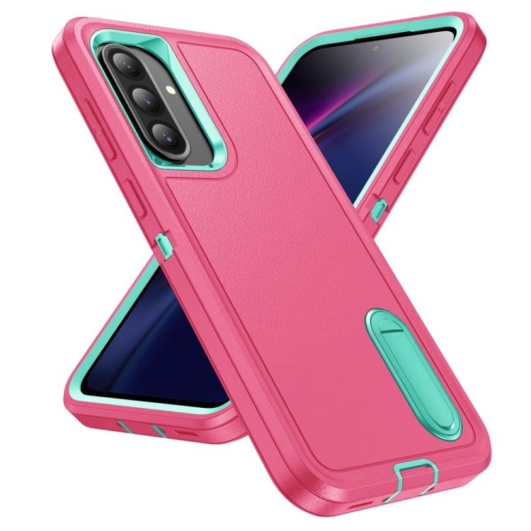 For Samsung Galaxy A56 5G Rugged PC Hybrid Silicone Phone Case with Holder