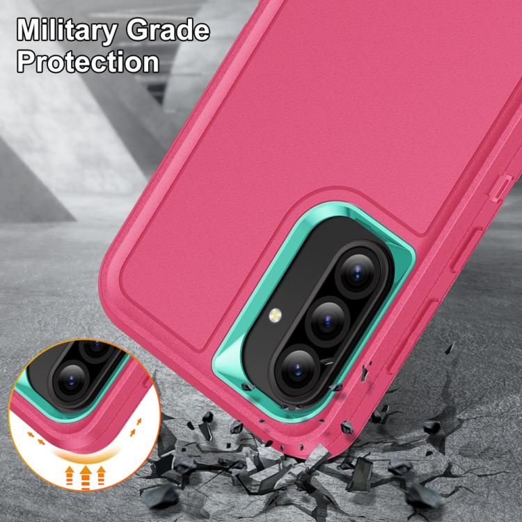 For Samsung Galaxy A56 5G Rugged PC Hybrid Silicone Phone Case with Holder