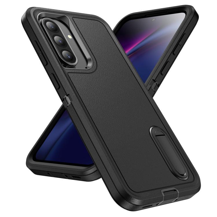 For Samsung Galaxy A56 5G Rugged PC Hybrid Silicone Phone Case with Holder