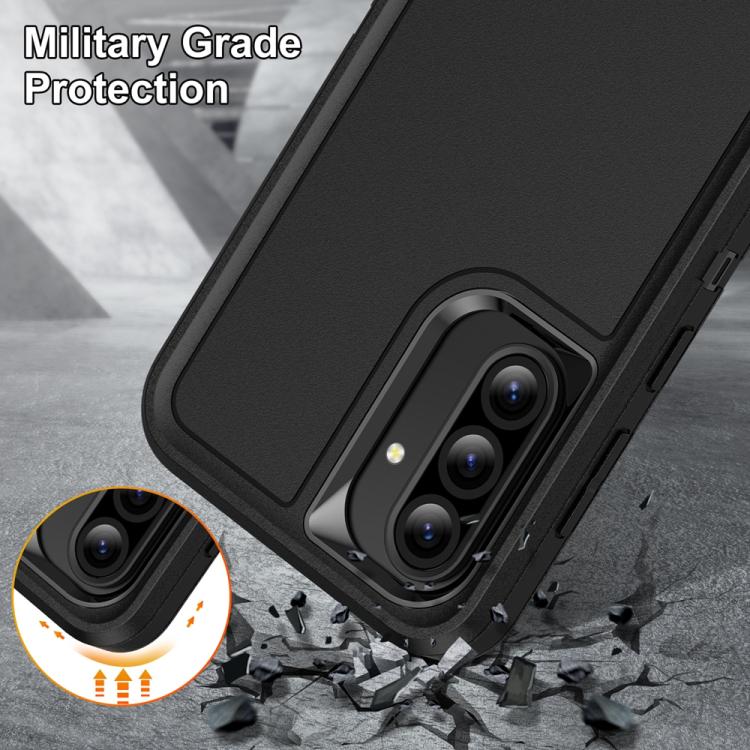 For Samsung Galaxy A56 5G Rugged PC Hybrid Silicone Phone Case with Holder