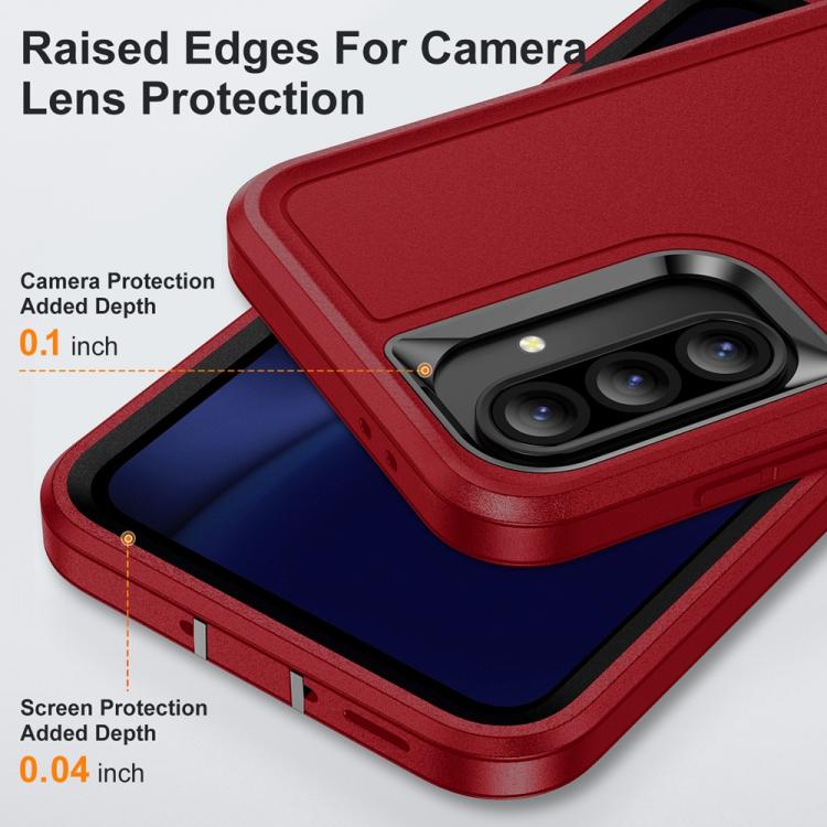 For Samsung Galaxy A56 5G Rugged PC Hybrid Silicone Phone Case with Holder