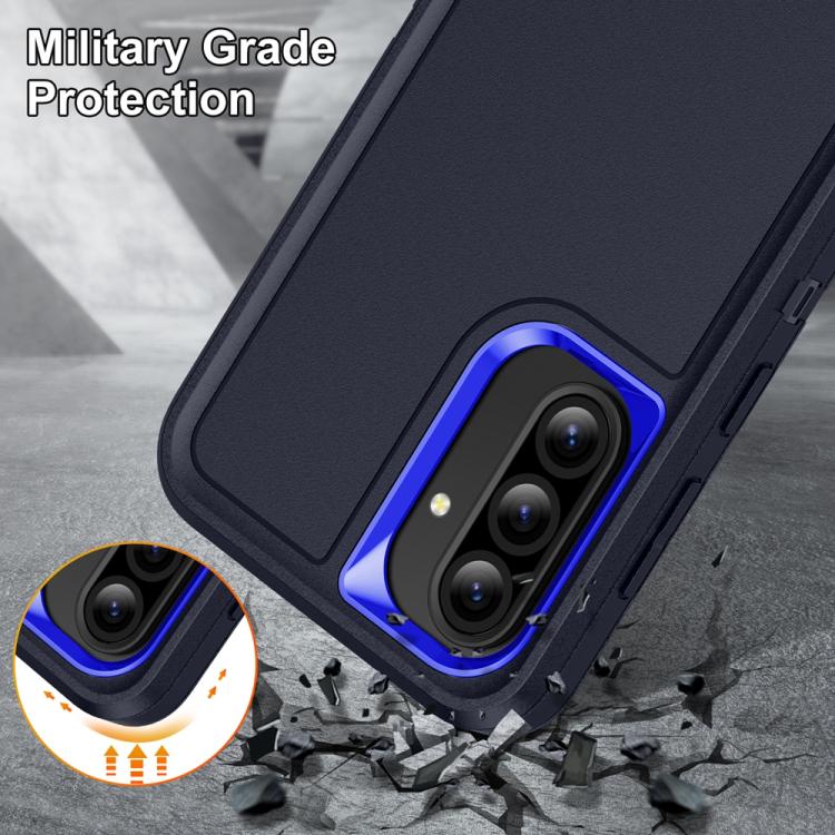 For Samsung Galaxy A56 5G Rugged PC Hybrid Silicone Phone Case with Holder
