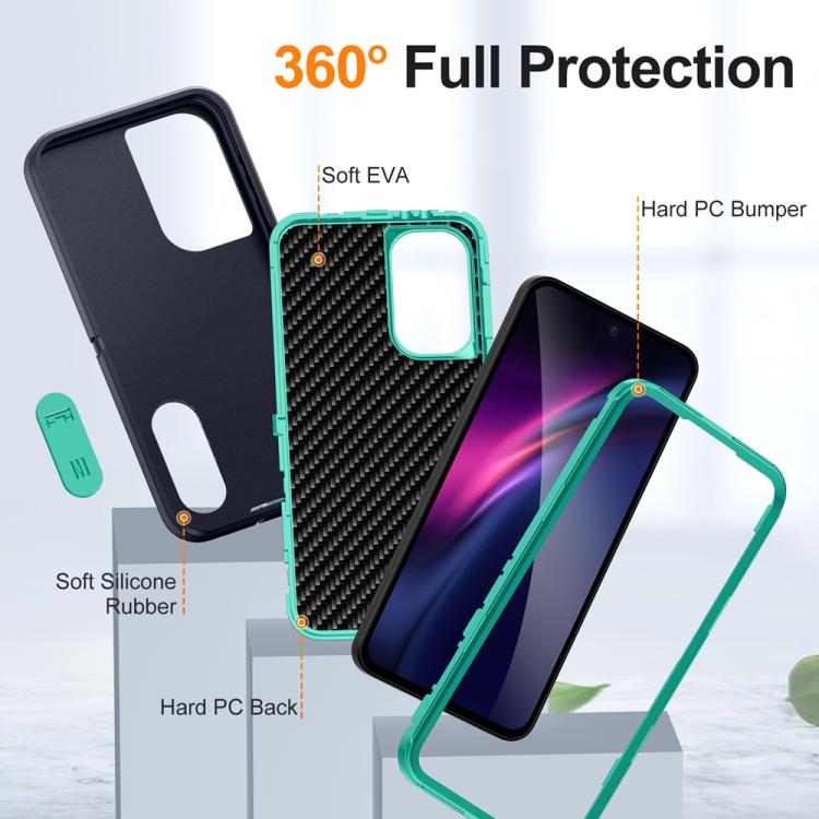 For Samsung Galaxy A56 5G Rugged PC Hybrid Silicone Phone Case with Holder