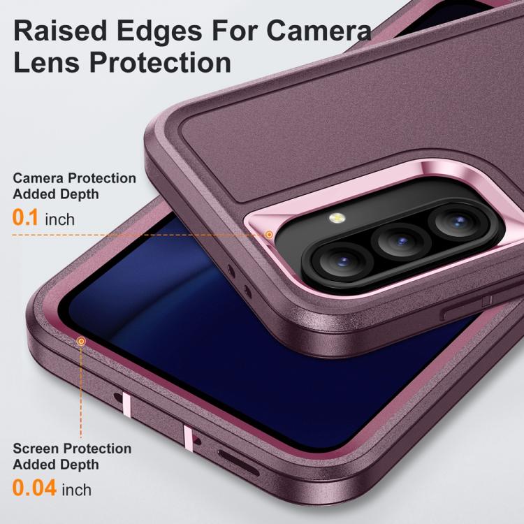 For Samsung Galaxy A56 5G Rugged PC Hybrid Silicone Phone Case with Holder