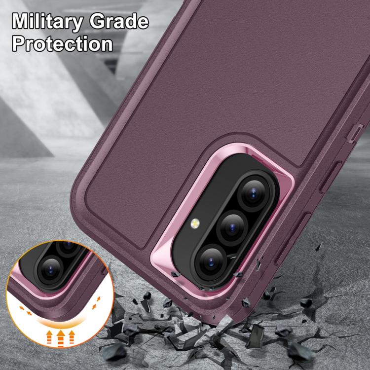 For Samsung Galaxy A56 5G Rugged PC Hybrid Silicone Phone Case with Holder