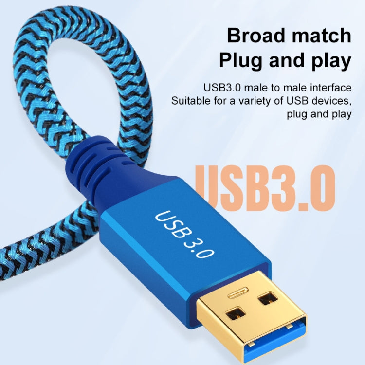 Printer / Hard Disk USB 3.0 Male to Male Connector Cable, Length:0.3m - Blue