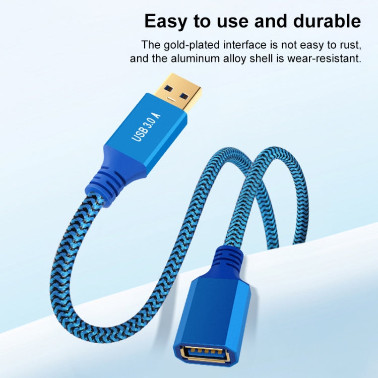 Printer / Hard Disk USB 3.0 Male to Female Extension Cable, Length:0.6m - Blue
