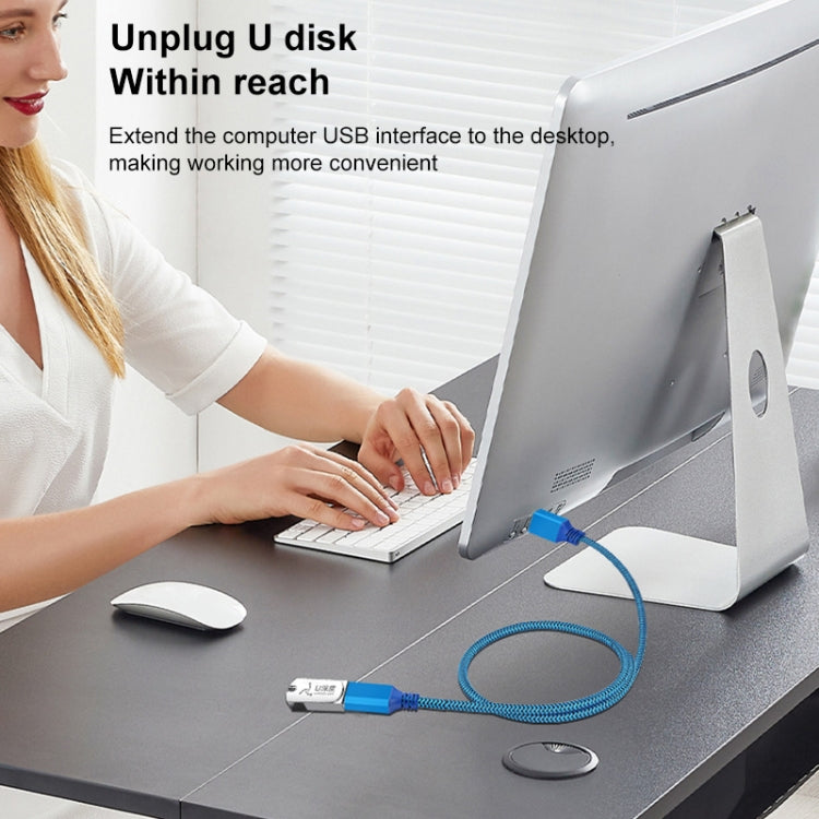 Printer / Hard Disk USB 3.0 Male to Female Extension Cable, Length:0.6m - Blue