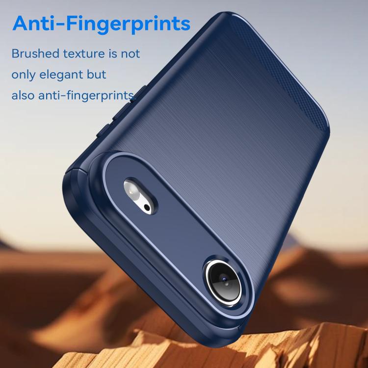 For iPhone Air Brushed Texture Carbon Fiber TPU Phone Case
