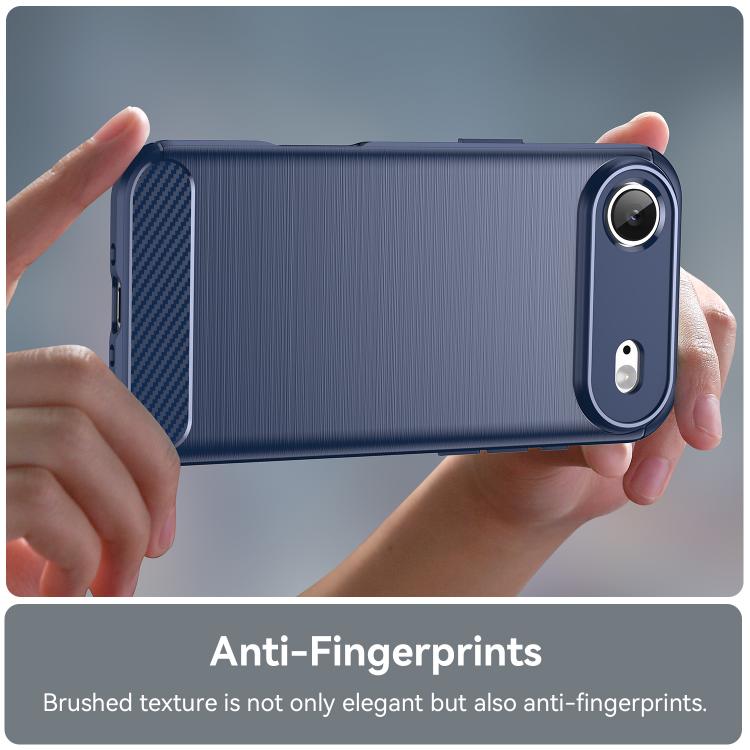 For iPhone Air Brushed Texture Carbon Fiber TPU Phone Case
