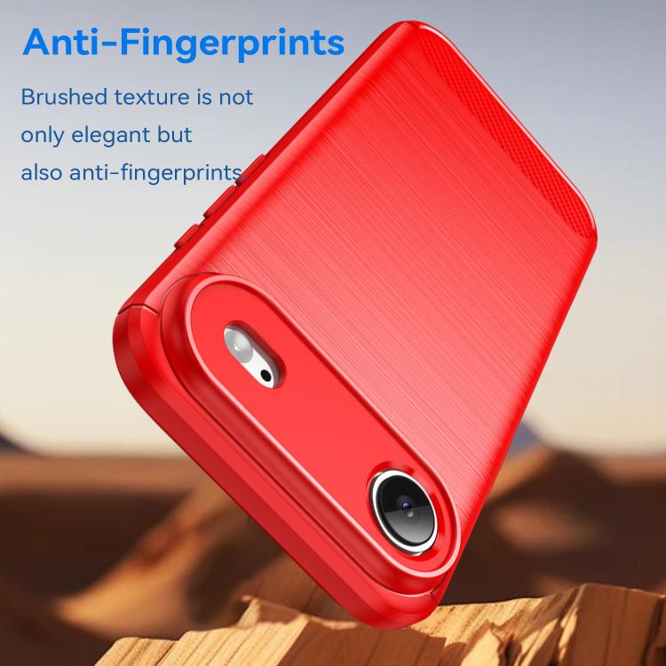 For iPhone Air Brushed Texture Carbon Fiber TPU Phone Case