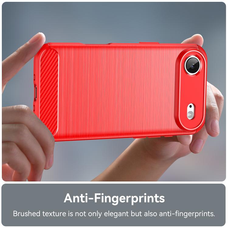 For iPhone Air Brushed Texture Carbon Fiber TPU Phone Case