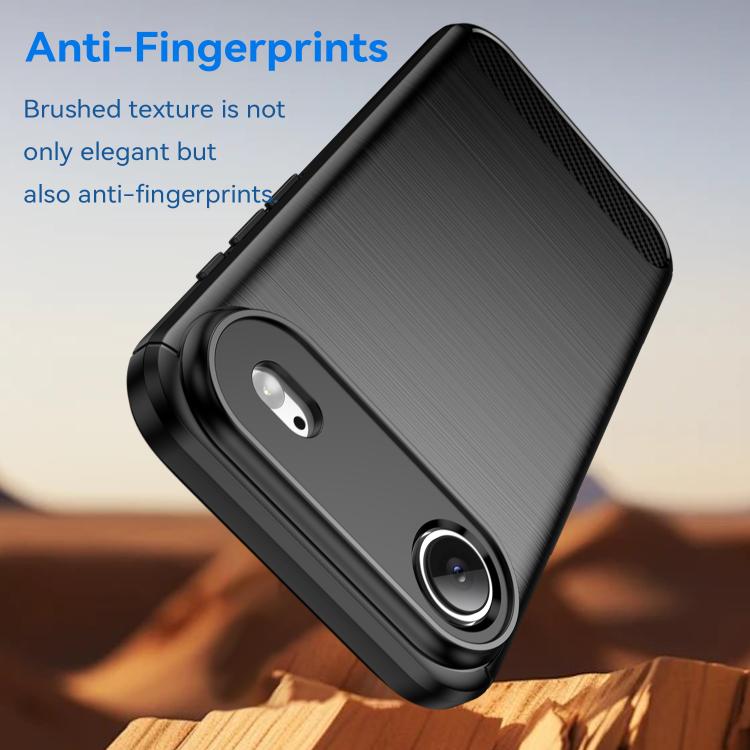 For iPhone Air Brushed Texture Carbon Fiber TPU Phone Case