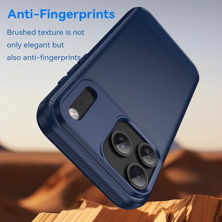 For iPhone 17 Pro Max Brushed Texture Carbon Fiber TPU Phone Case