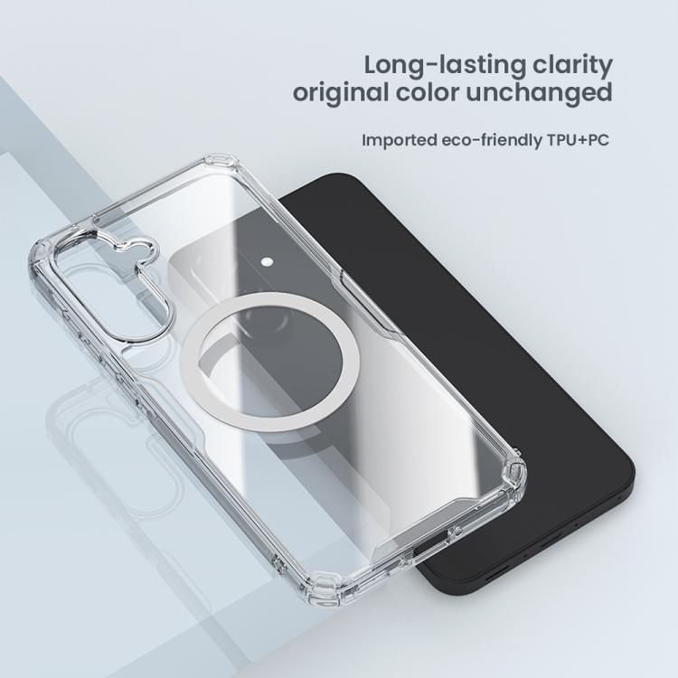 For Samsung Galaxy A56 5G NILLKIN Ultra Clear Magnetic PC + TPU Phone Case - Transparent