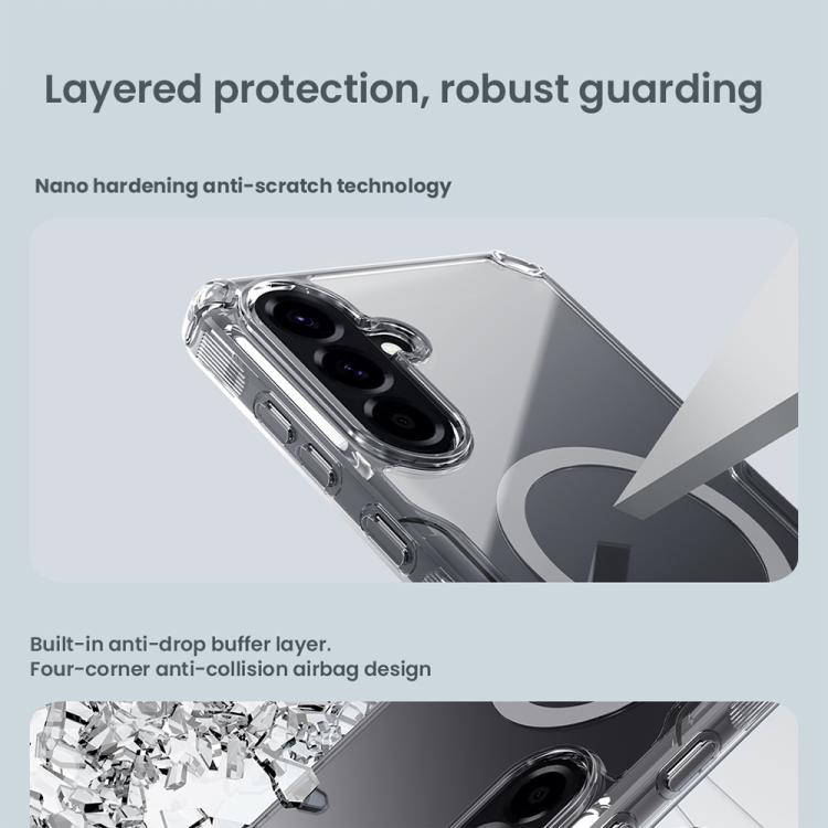 For Samsung Galaxy A56 5G NILLKIN Ultra Clear Magnetic PC + TPU Phone Case - Transparent