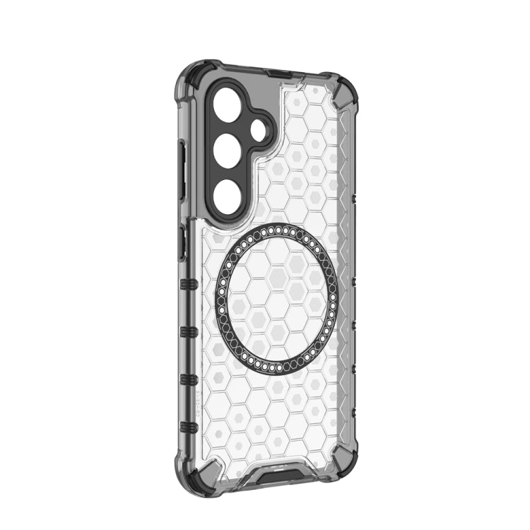For Samsung Galaxy S24 5G Honeycomb Magnetic Ring Shockproof Phone Case