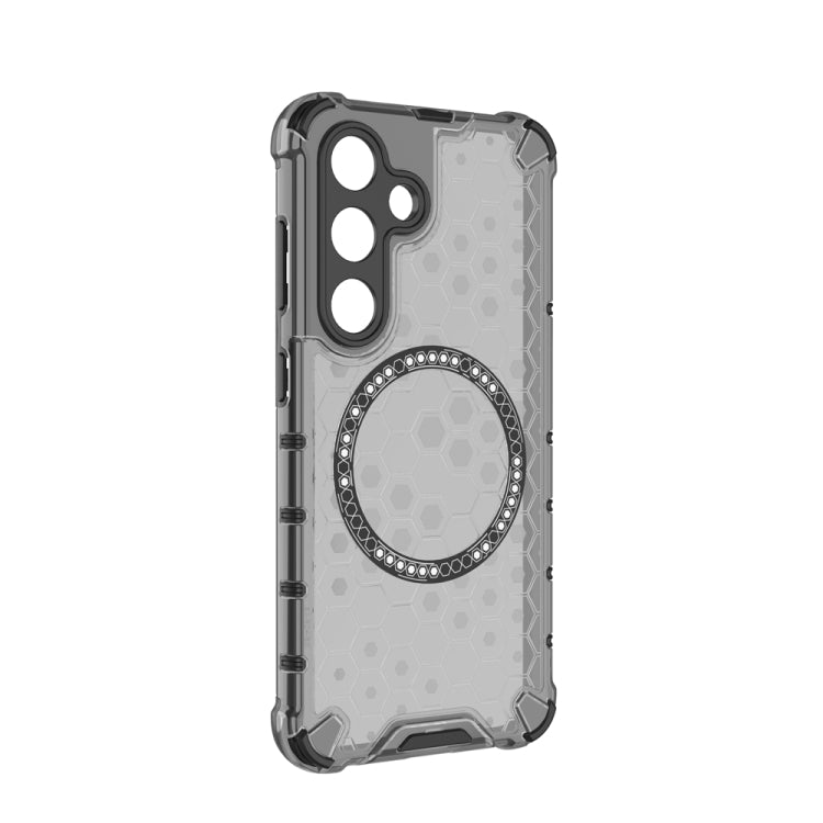 For Samsung Galaxy S24 5G Honeycomb Magnetic Ring Shockproof Phone Case